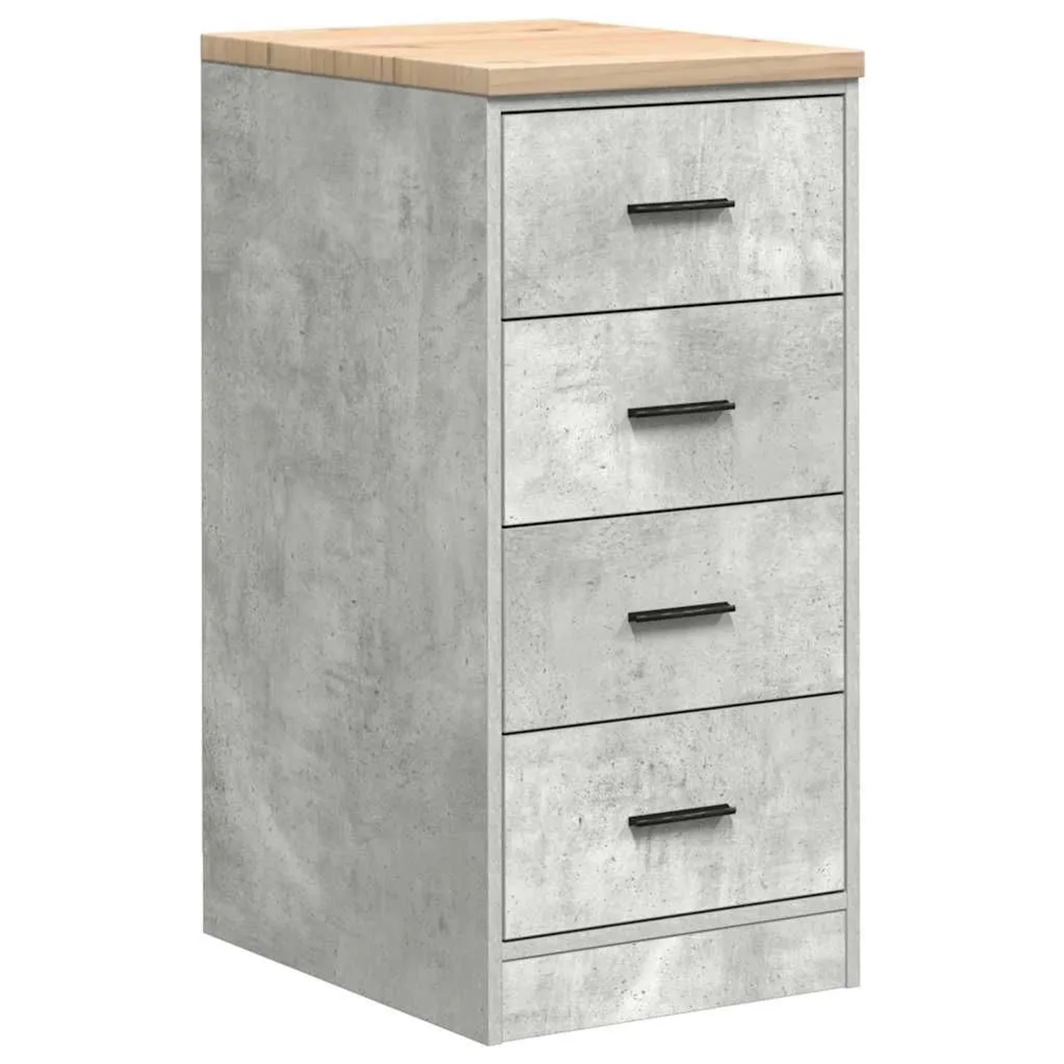 vidaXL Garagen-Aufbewahrungsschrank Betongrau Massivholz Kiefer 860592