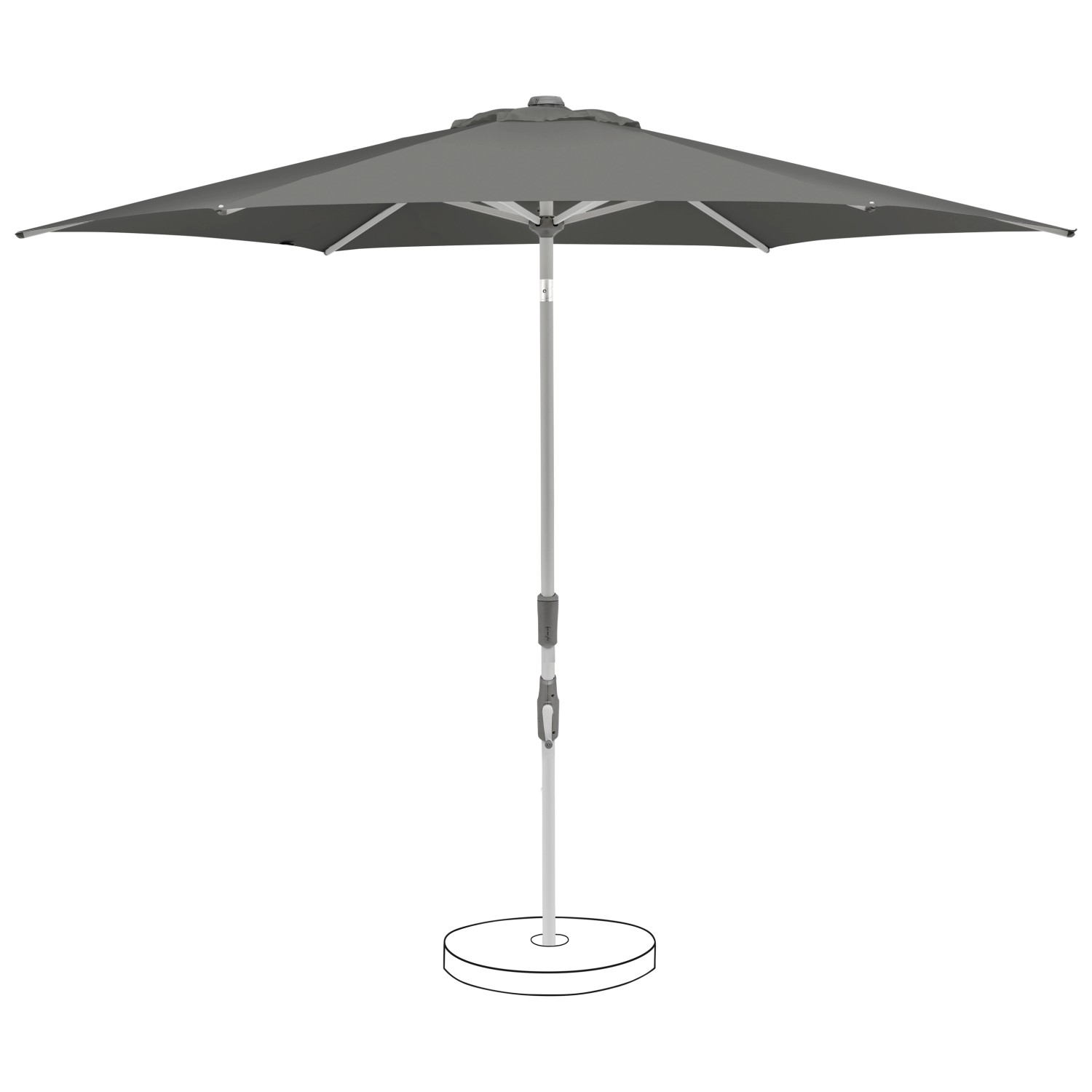 Suncomfort by Glatz Marktschirm Stone Grey mit Dreh- & Neigungsfunktion günstig online kaufen