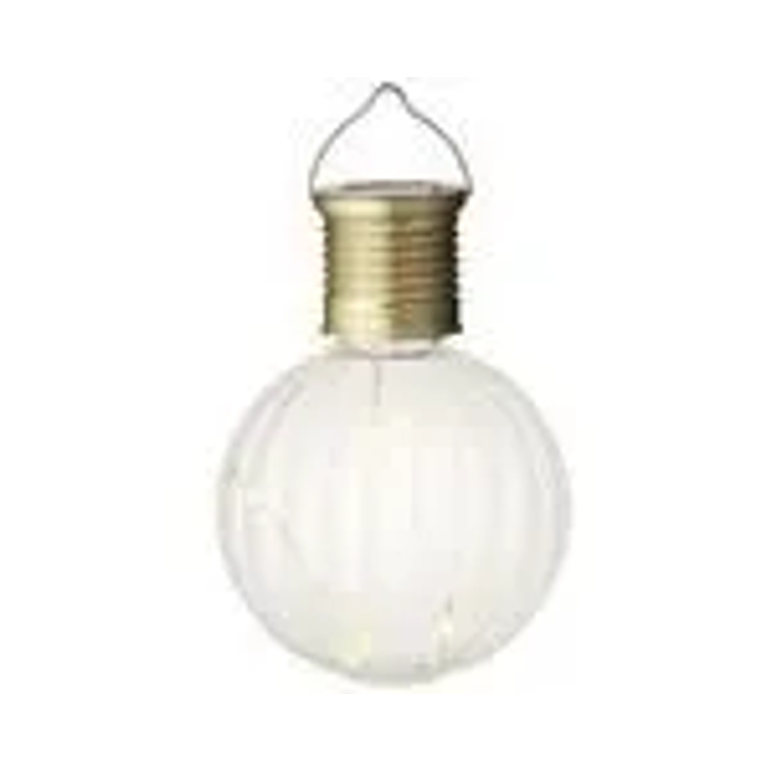 Kaemingk Lumineo Solar Birne Plastik Dauerbetrieb D8cm H11cm Transparent Warm Weiss Stueckpreis