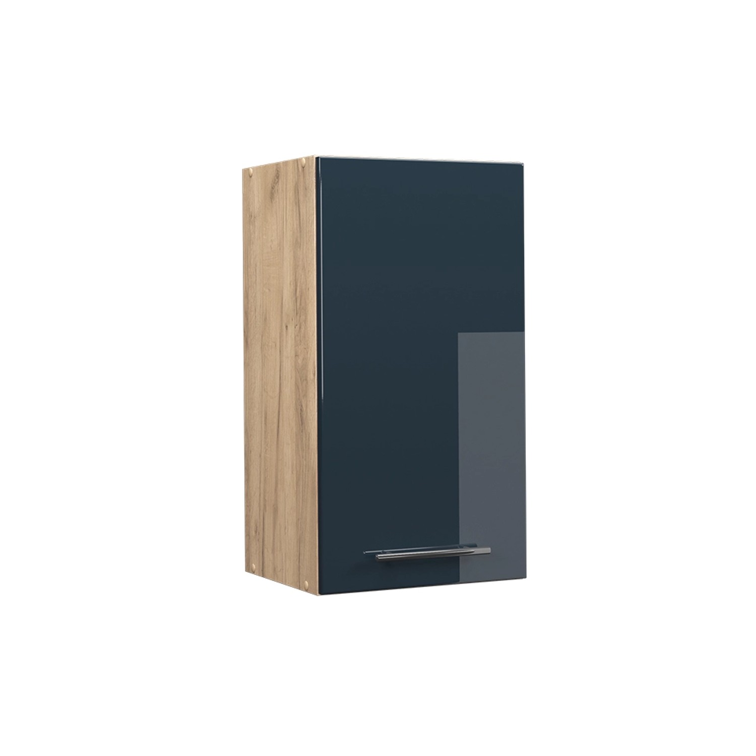 Thumbnail - Vicco Hängeschrank Fame-Line Dunkelblau Hochglanz/Goldkraft Eiche 40 cm