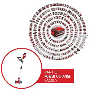 Einhell Akku-Fugenreiniger GC-CC 18 Li Solo: Fugenbürste mit Teleskopstiel und Power X-Change Akku.