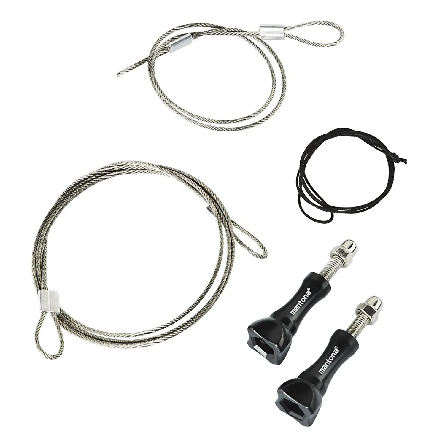 Mantona Sicherungsleinen Set Edelstahl 40 + 100Cm