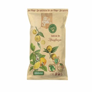 Dr.Soil Substrat für Zitruspflanzen, 1L Beutel. Spezialerde für Zitronen, Orangen und Limetten.