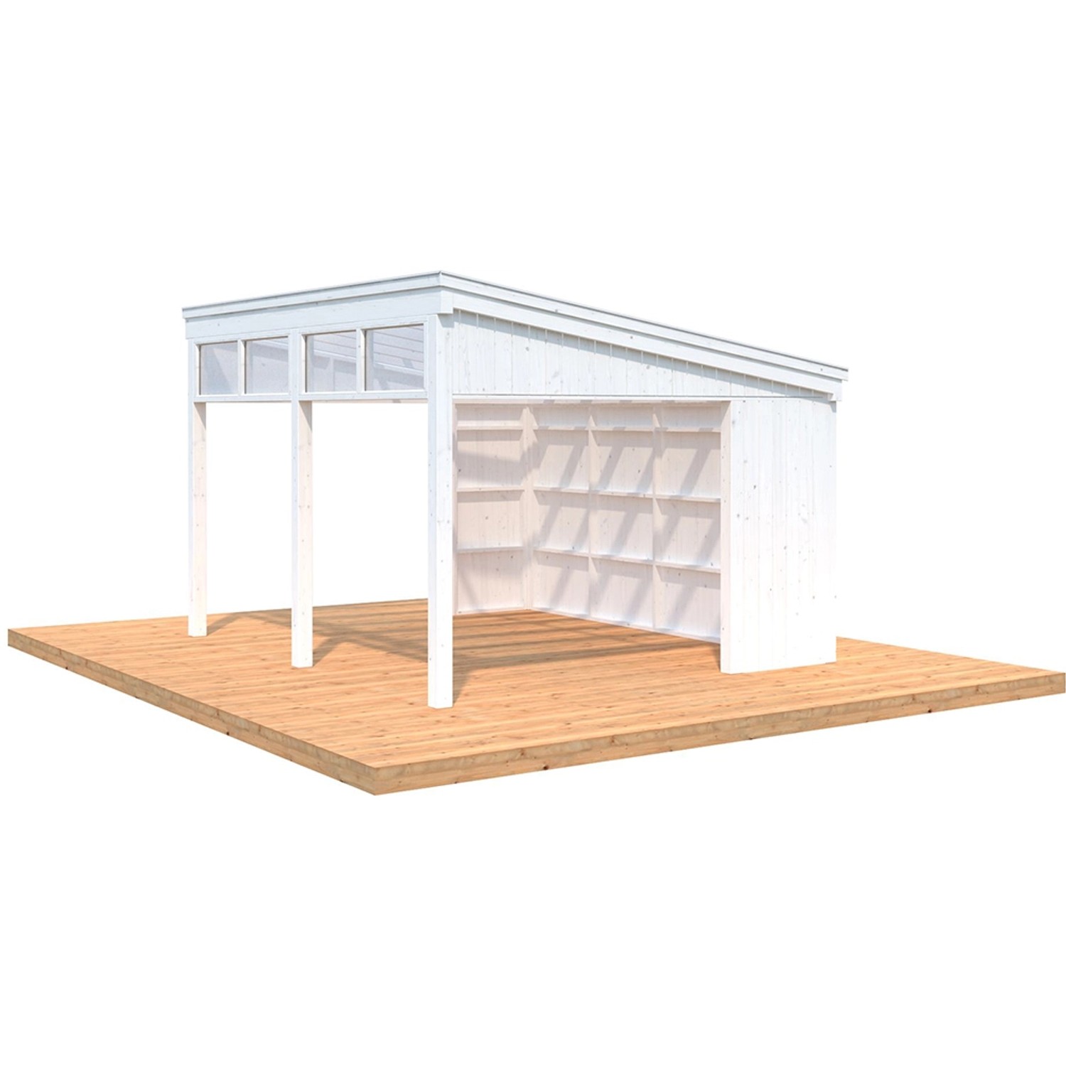 Palmako Pavillon Nova 13,0 m² Kit Weiß Grundiert 417 cm x 356 cm