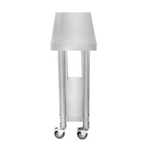 Monstershop Edelstahl Arbeitstisch 60x30x80cm mit Rollen und verstellbarem Regal.