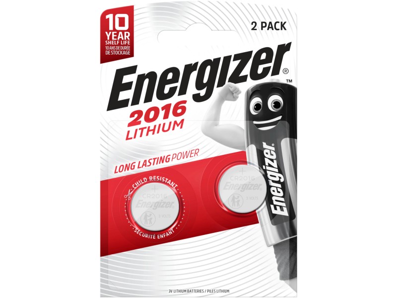 Energizer Knopfzelle Lithium CR 2016 2 Stück