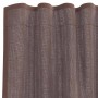 Braune Voile Vorhänge (2 Stk.) mit Stangentaschen, leicht transparent für Wohnräume.