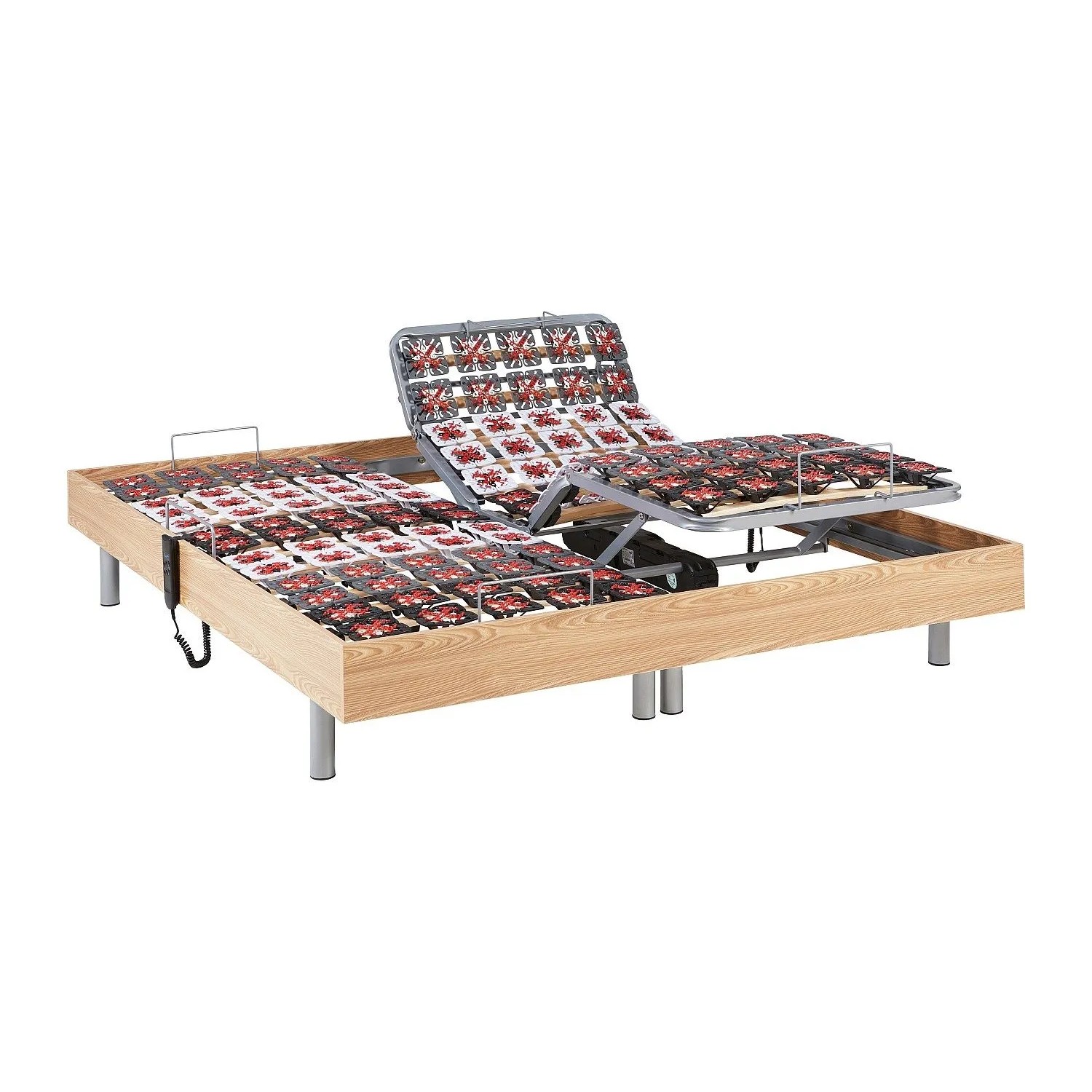 Vente-unique Bettgestell Mit Verstellbarem Lattenrost Nafuri Naturfarben Hell 200 cm