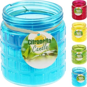 Citronella Kerze im Glas, Ø 11,5 cm, in verschiedenen Farben erhältlich.