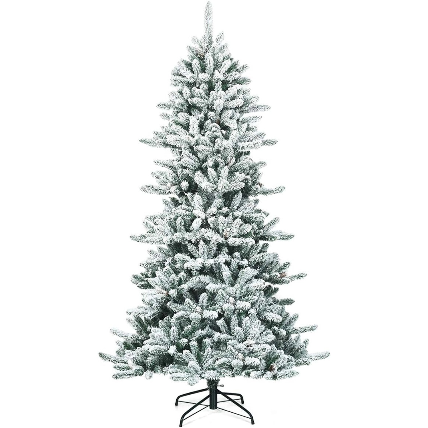 Costway Künstlicher Weihnachtsbaum 210cm Bleistiftbaum 1108 Spitzen