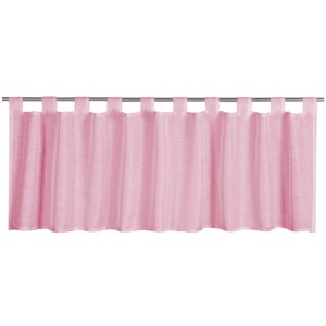 Bordeauxrote Bistrogardine Noella mit Schlaufen, 160x45 cm, für eine gemütliche Fensterdekoration.