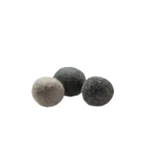 Hunter Katzenspielzeug Miniball, 3 Wollfilzbälle in Grau-Tönen, 25cm, für interaktiven Spielspaß.
