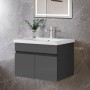 AICA Waschtisch mit Unterschrank, 60 cm, anthrazit matt, Teil des Badmöbel Sets.