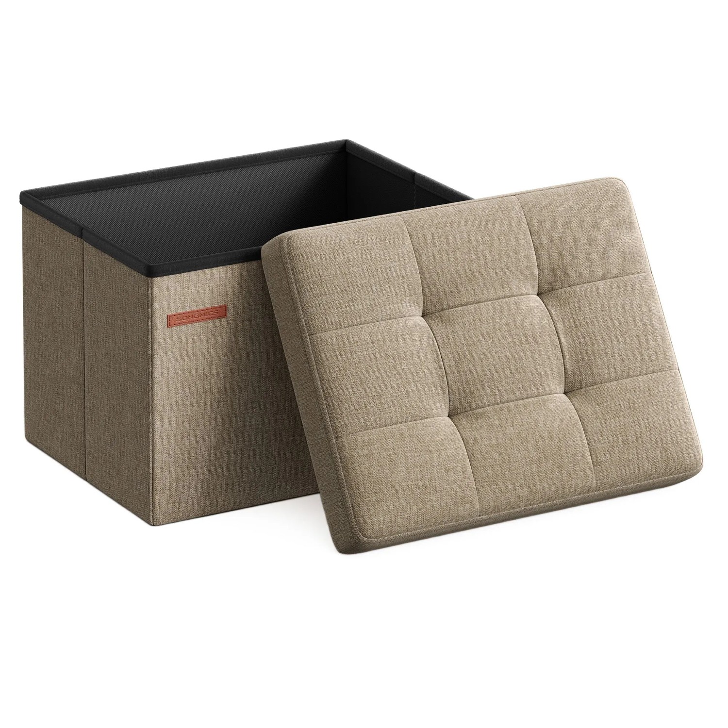 Songmics Sitzbank Minota mit Stauraum 31 x 41 cm Hellbraun günstig online kaufen