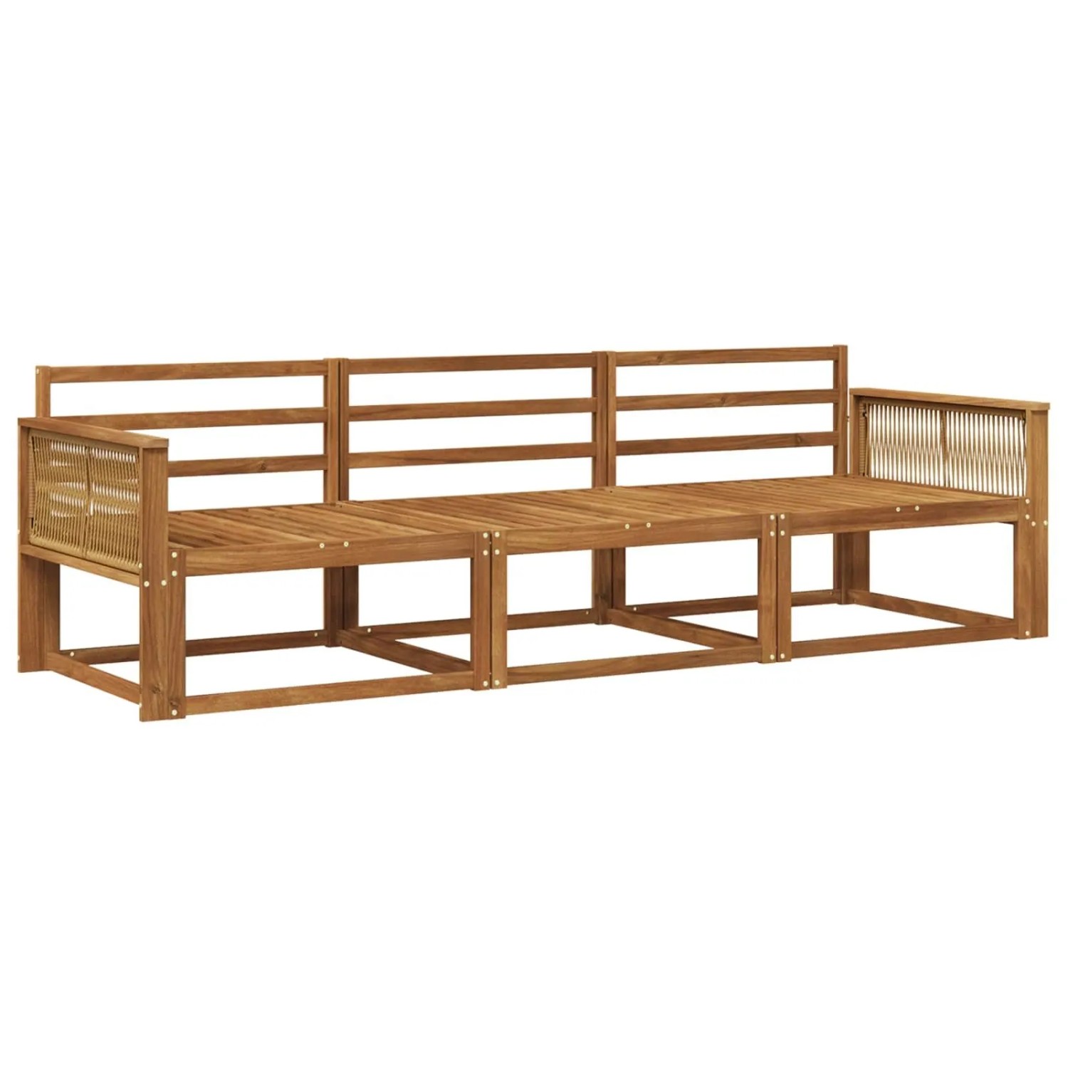 vidaXL Outdoor-Sofagarnitur 3 Stk Natur Massivholz Akazie 3382307