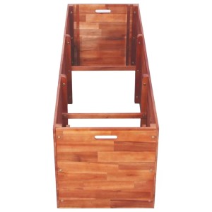 vidaXL Hochbeet aus Akazienholz, 150x50x50 cm, ideal für Garten, Balkon oder Terrasse.