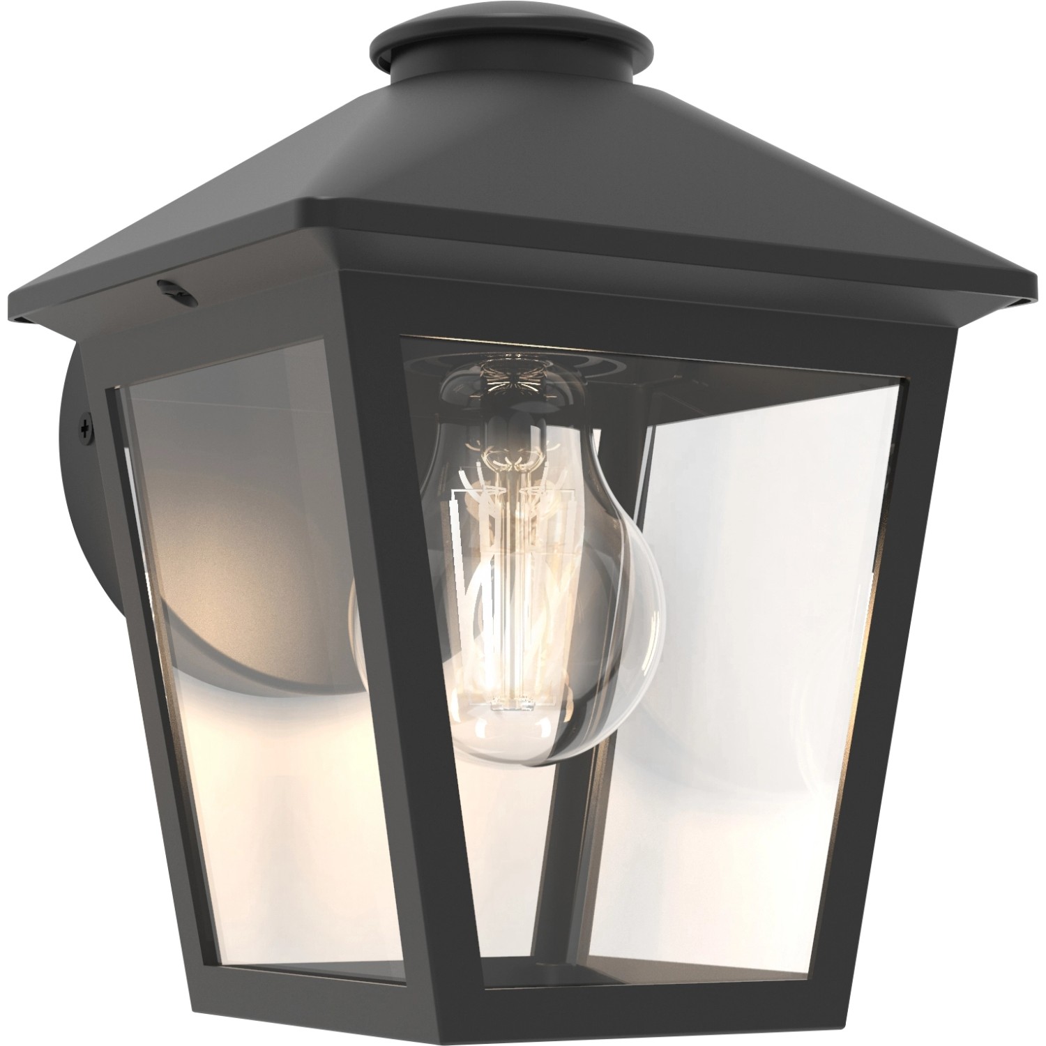 Lutec Außenleuchte Zago 1-flammig Mattschwarz 19,9 cm x 16 cm x 16,3 cm
