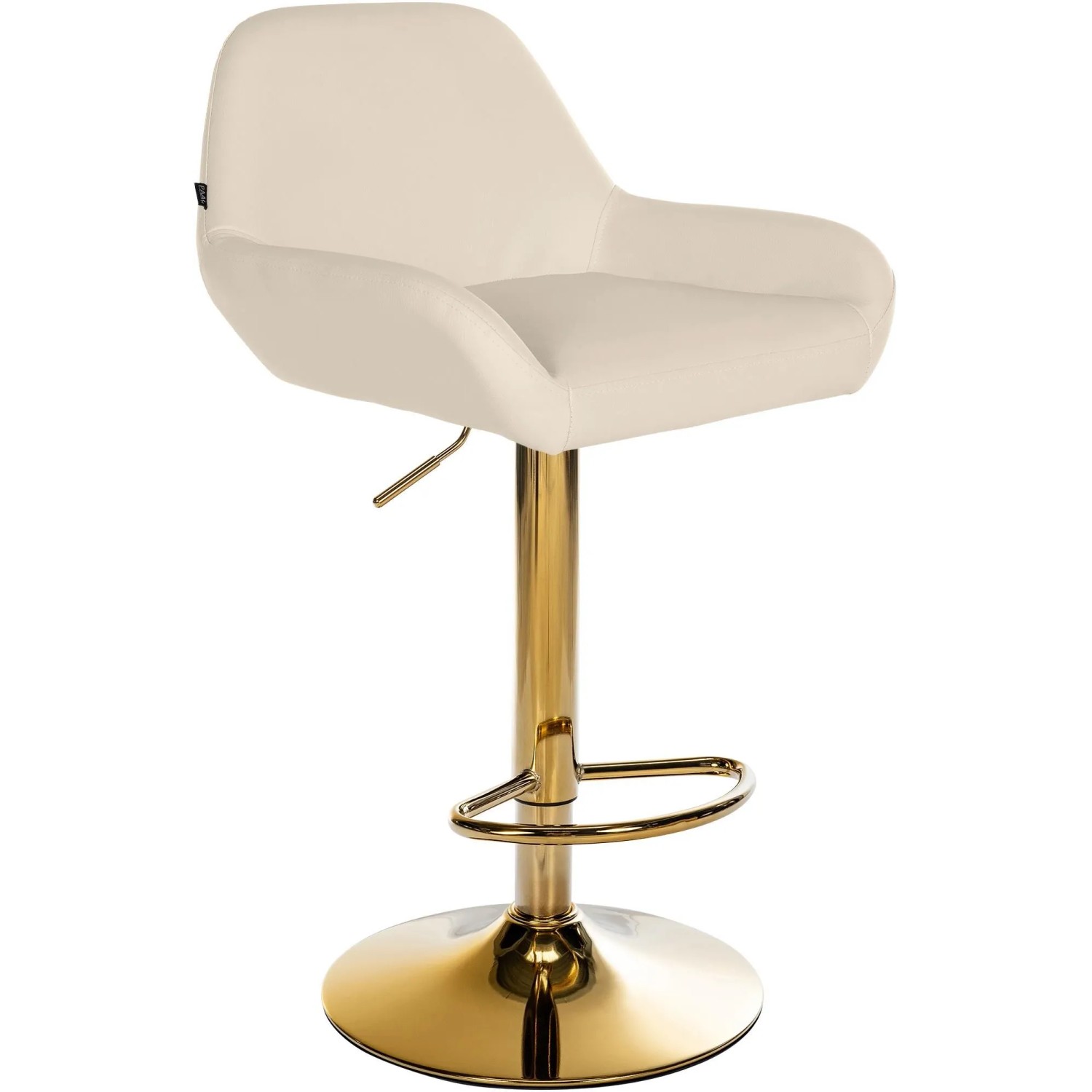 CLP Barhocker Braga Gold Kunstleder Creme