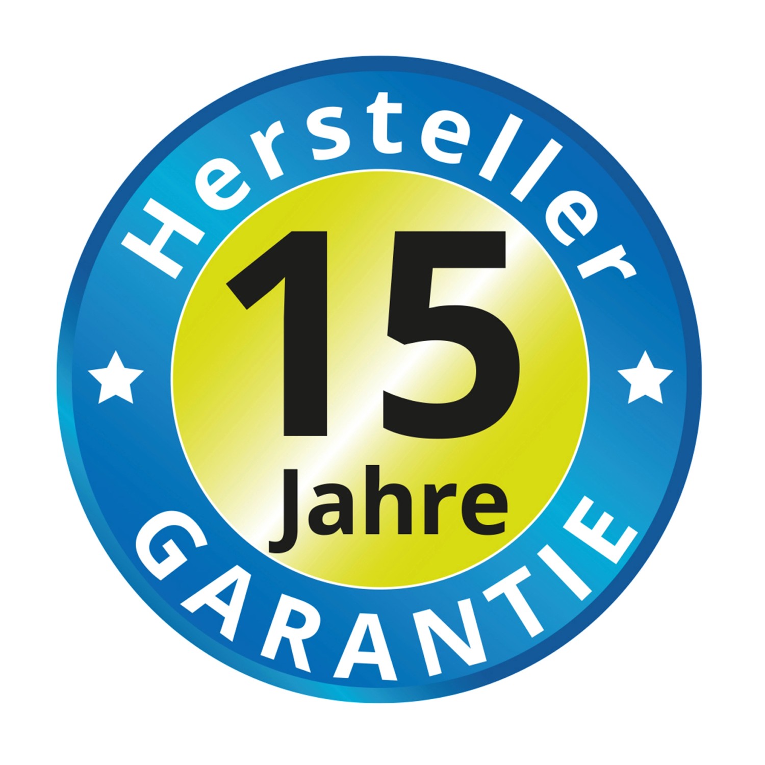 Garantie-Siegel: 15 Jahre Herstellergarantie für 4rain Zisterne Flat M Erdtank.