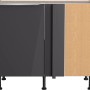 Optifit Eckunterschrank Linus984, 100/65 cm, Anthrazit/Wildeiche, für optimale Kücheneck-Nutzung.