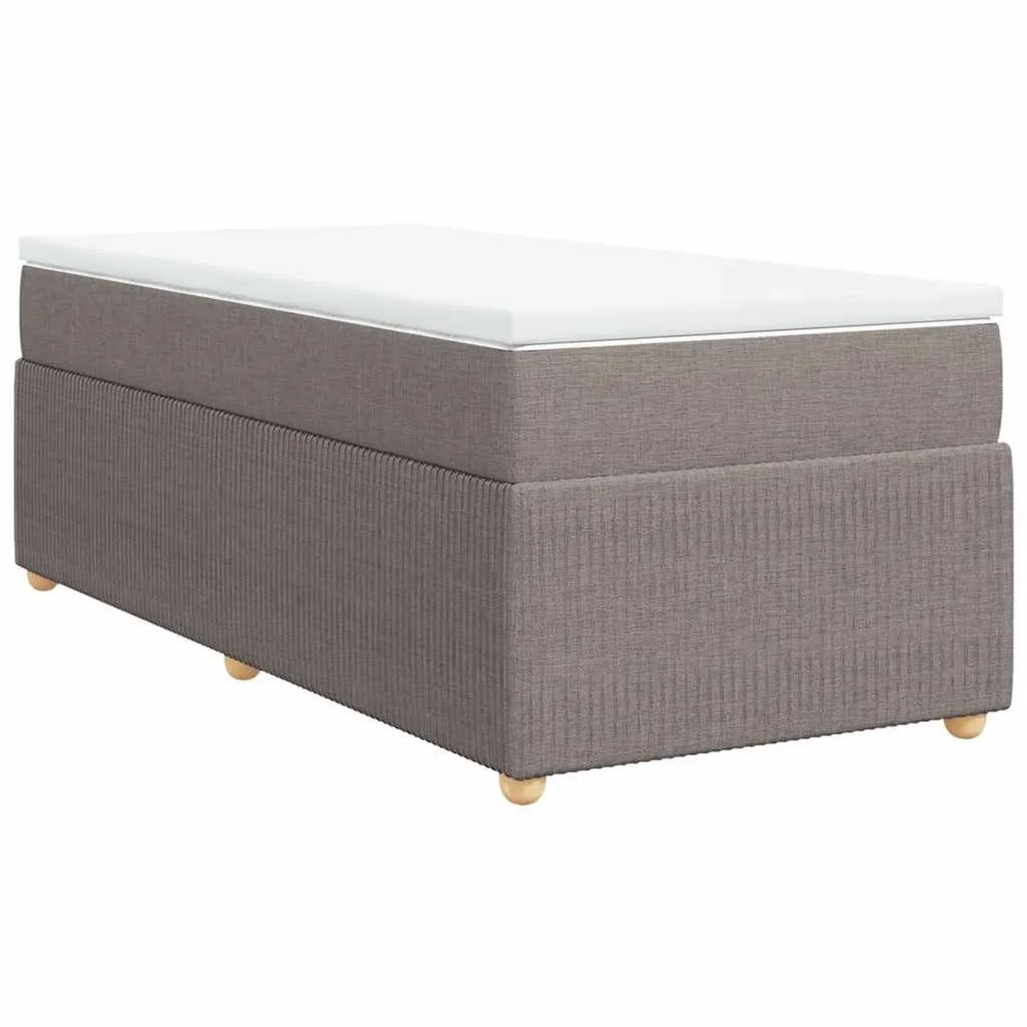 vidaXL Boxspringbett mit Matratze Taupe 100x200 cm Stoff 3285550 günstig online kaufen