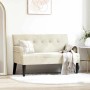 vidaXL Chesterfield Bank Creme 112 x 65,5 x 75 cm Samt 42019293_2