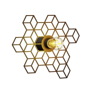 Lucande Wandleuchte Wandlampe Innen Alexaru 9639246 Design Modern in Schwarz aus Metall 1-flammig E27 Wohnzimmerleuchte