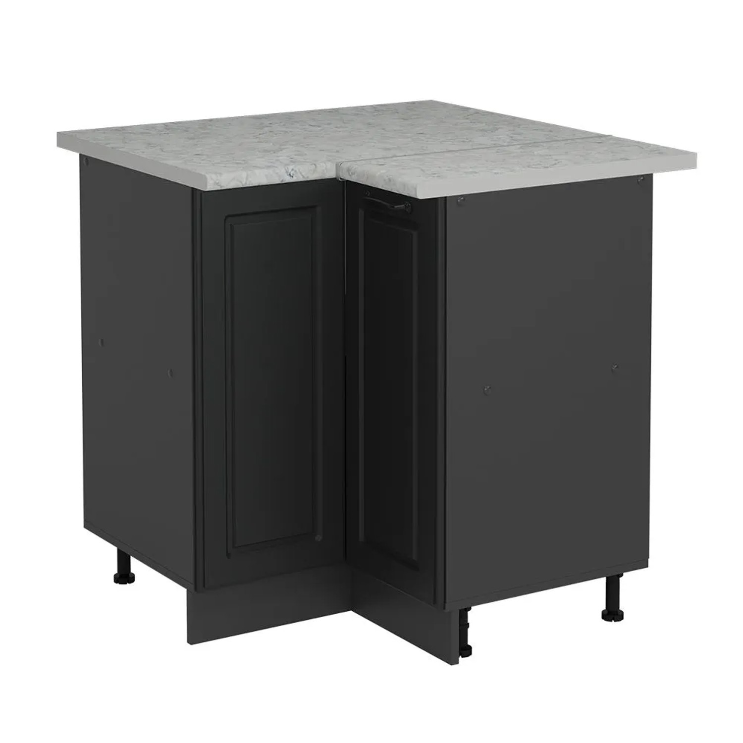 Vicco Eckunterschrank R-Line Anthrazit Landhaus 76 x 82 AP Marmor Art Nr 54078