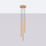 Moderne, goldene Pendelleuchte Arche 3P von Sollux Lighting für Wohnzimmer & Esszimmer.