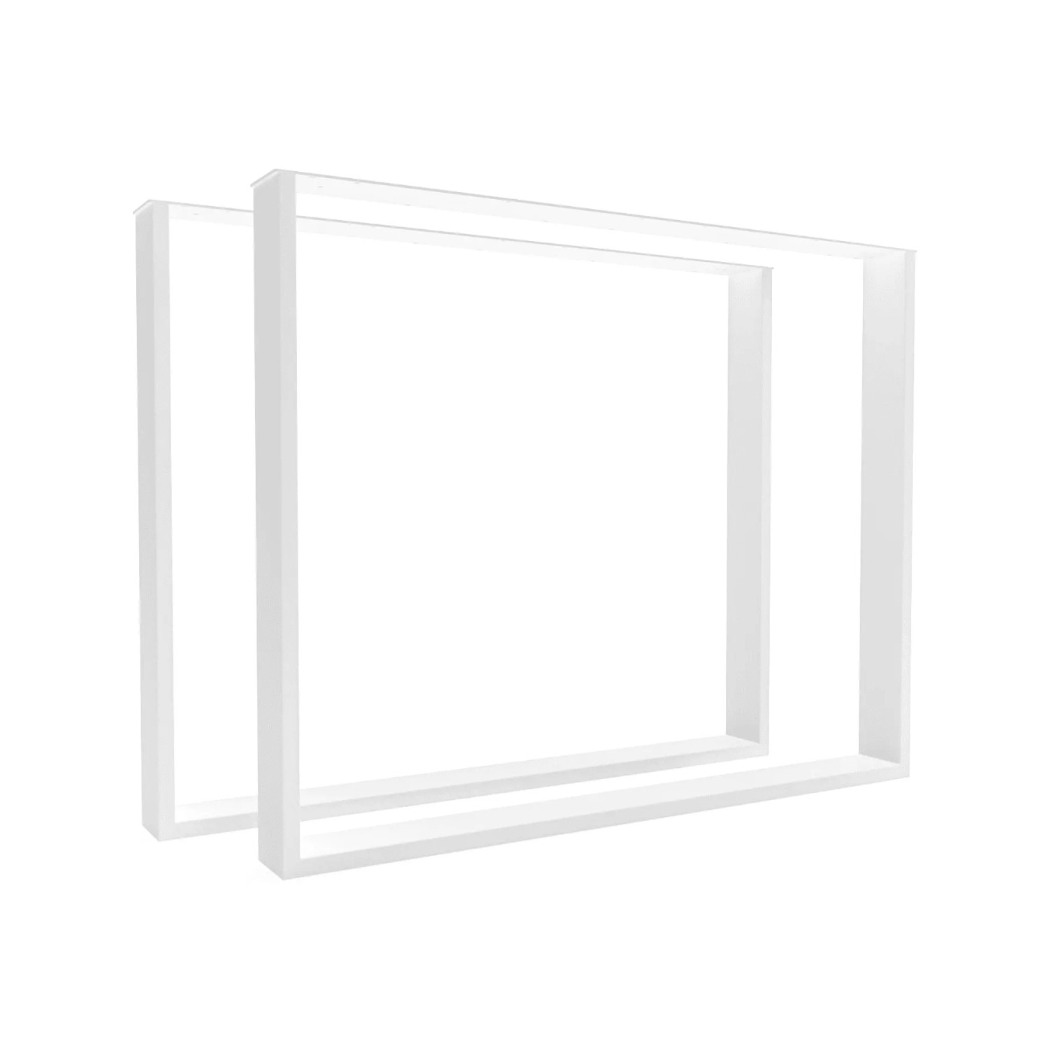 HEVVA Tischbeine BASEL 90 cm Tief 72 cm Höhe 2er Set Weiß