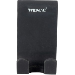 Schwarzer Wenko Doppel-Duschhaken Verna Duo aus Silikon für Duschkabinen.