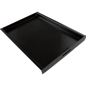 Schwarze Jamestown Ascheschublade für Holzkohle-Grillwagen Ben, aus Stahl.