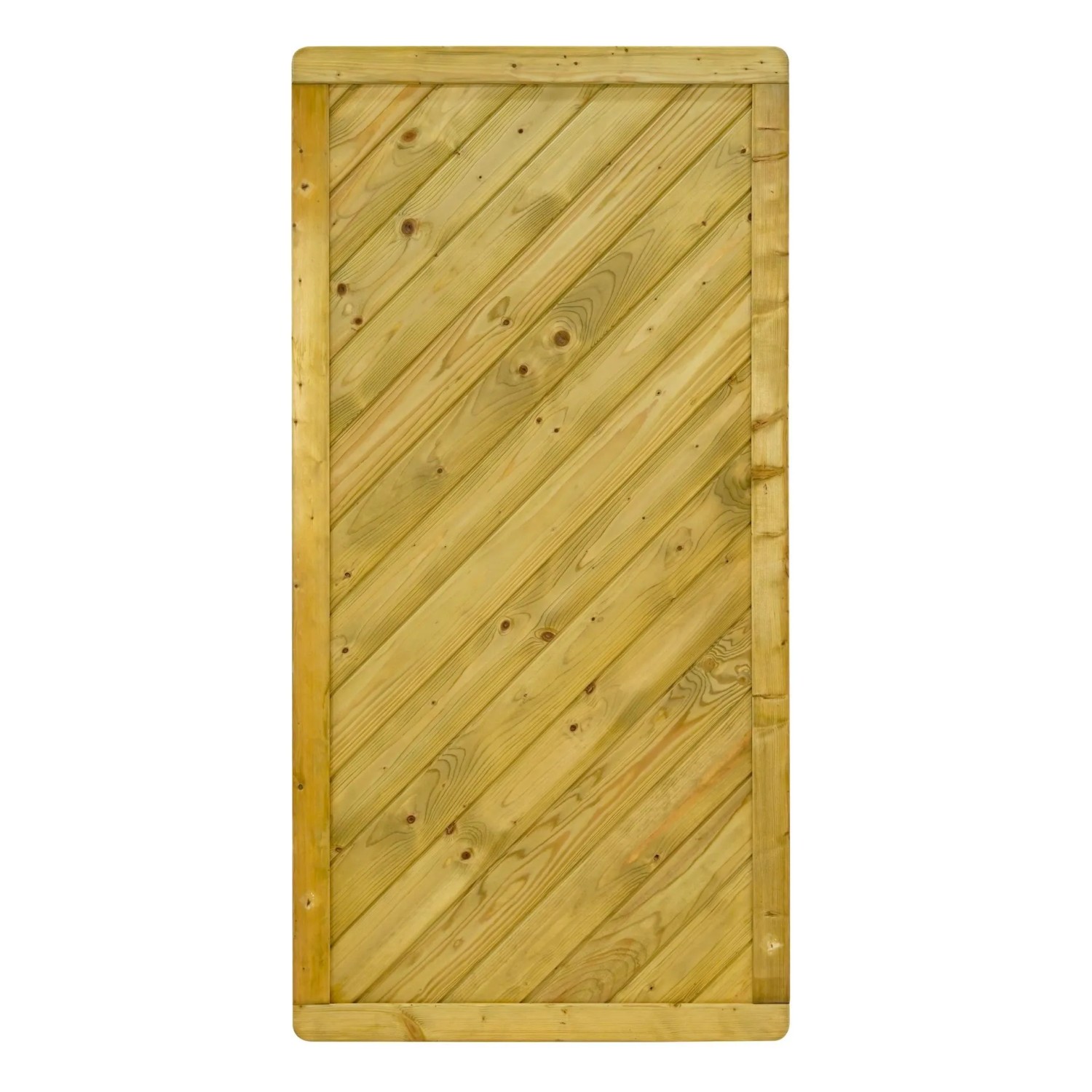 GartenLand Dichtzaun INNSBRUCK Gerade 90x180 cm Holzzaun Fichte PEFC KDI Grün 38x68 mm Rahmen