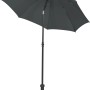 Grauer Siena Garden Marktschirm City, Ø 180 cm, mit Schieber und UV 50+ Schutz.