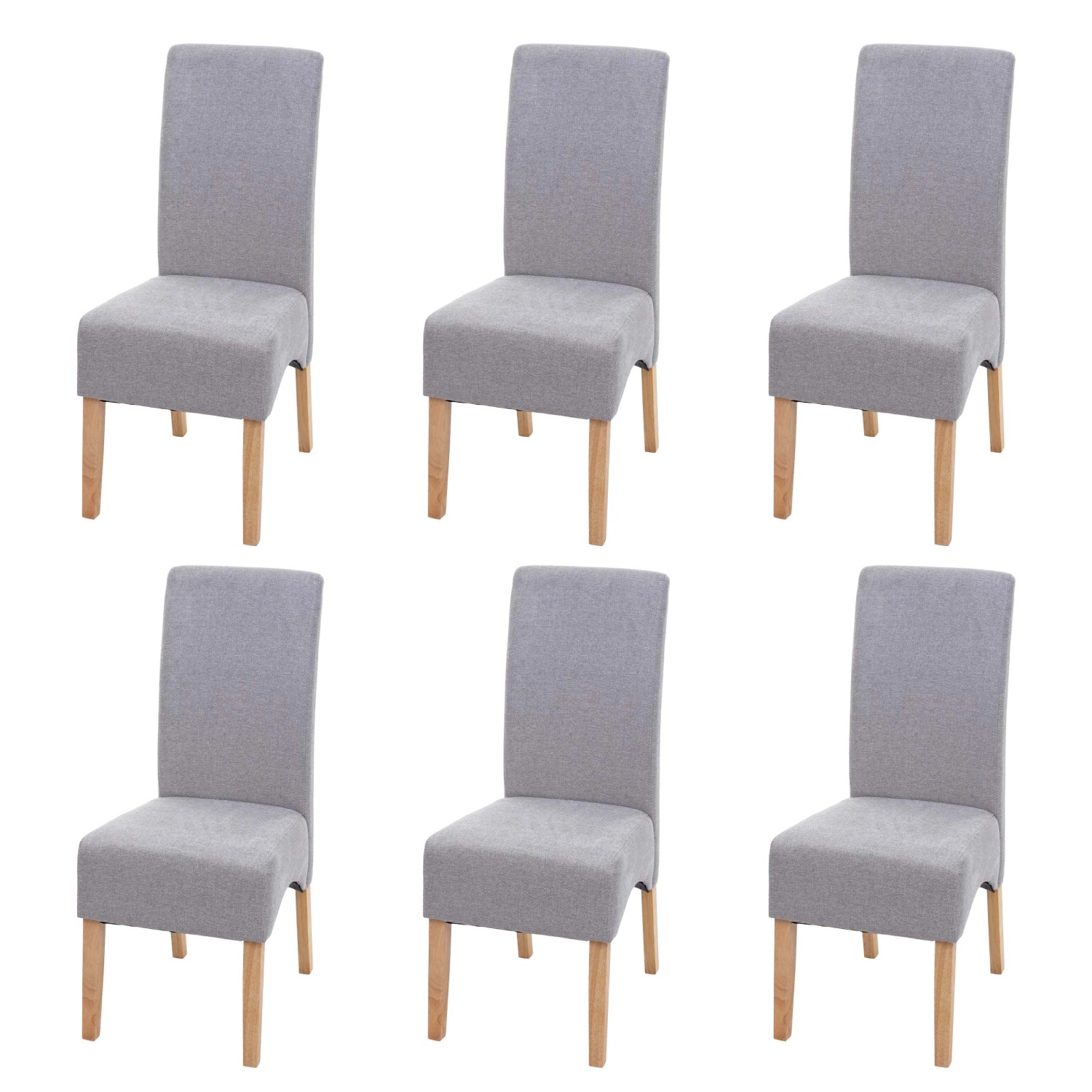 MCW Esszimmerstuhl Crotone 6er-Set Hellgrau Helle Beine günstig online kaufen
