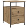 vidaXL Nachttische 2 Stk, Artisan-Eiche 44x45x60 cm Holzwerkstoff 857257_5