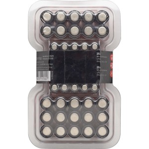 Alkaline Batterien AAA und AA, 50er Pack in transparenter Verpackung.