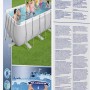 Verpackung des Bestway Frame Pool-Set Power Steel 412x201x122 cm, lichtgrauer eckiger Stahlrahmenpool.