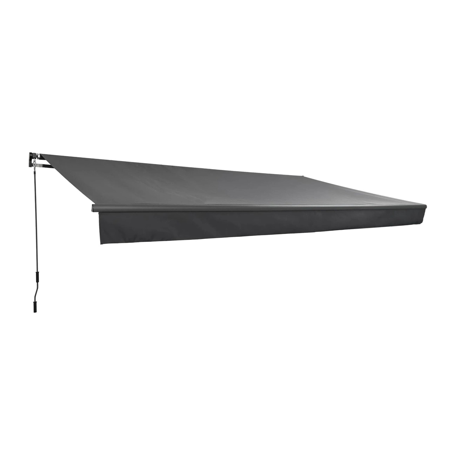 DELUKE Gelenkarmmarkise INSBRUK 495x300cm Anthrazit Polyester Balkonmarkise Gelenkmarkise für Terrasse/Balkon Sonnenschutz