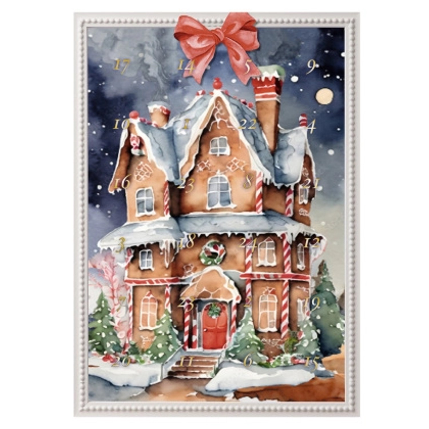 Der Lebkuchen-Zettel-Adventskalender 'Weihnachten liegt in der Luft' günstig online kaufen