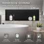 Schwarze LuxeBath Wandnische aus Edelstahl, 90x30x10 cm, als Duschregal im Badezimmer.