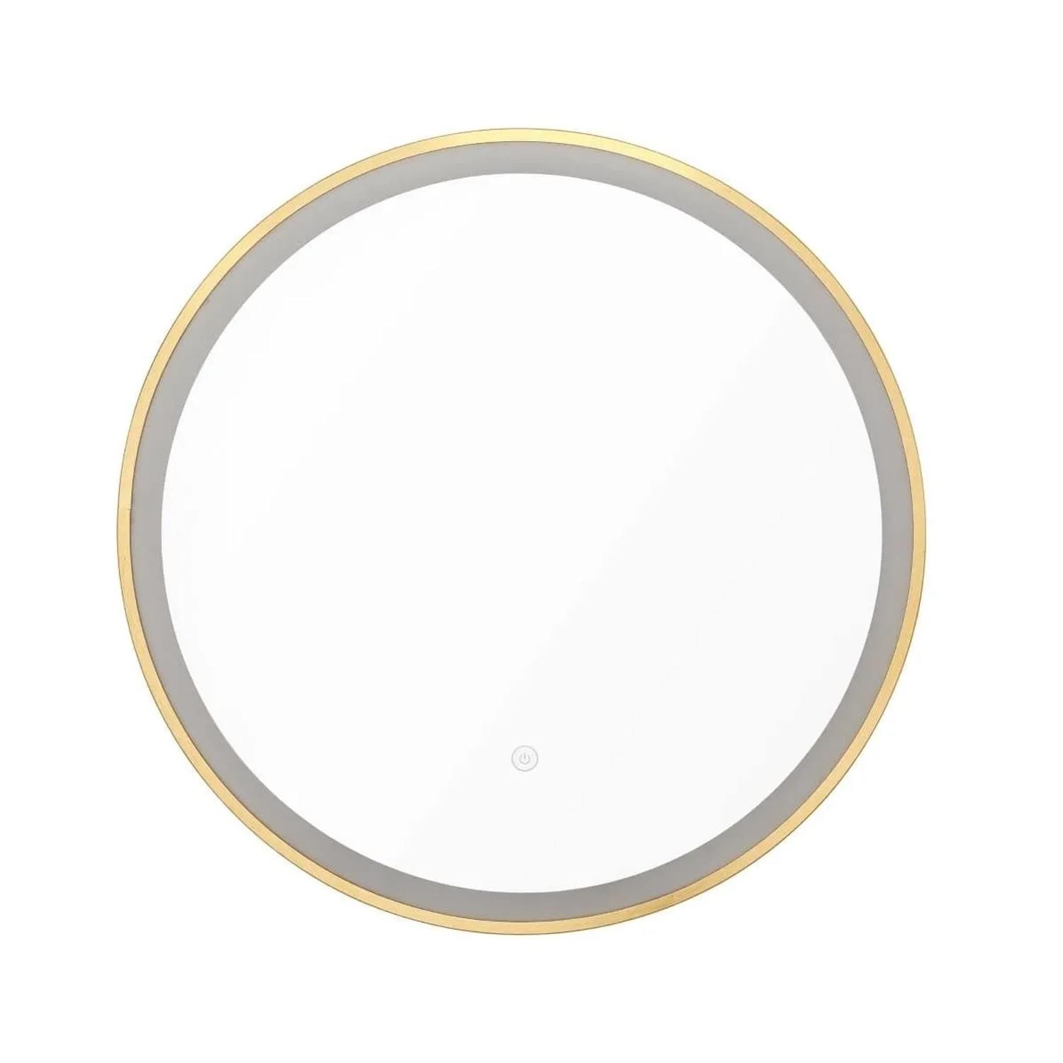 Swiss Aqua Technologies Spiegel Rund mit LED-Beleuchtung und Sensor 60CM Gold Gebürstet