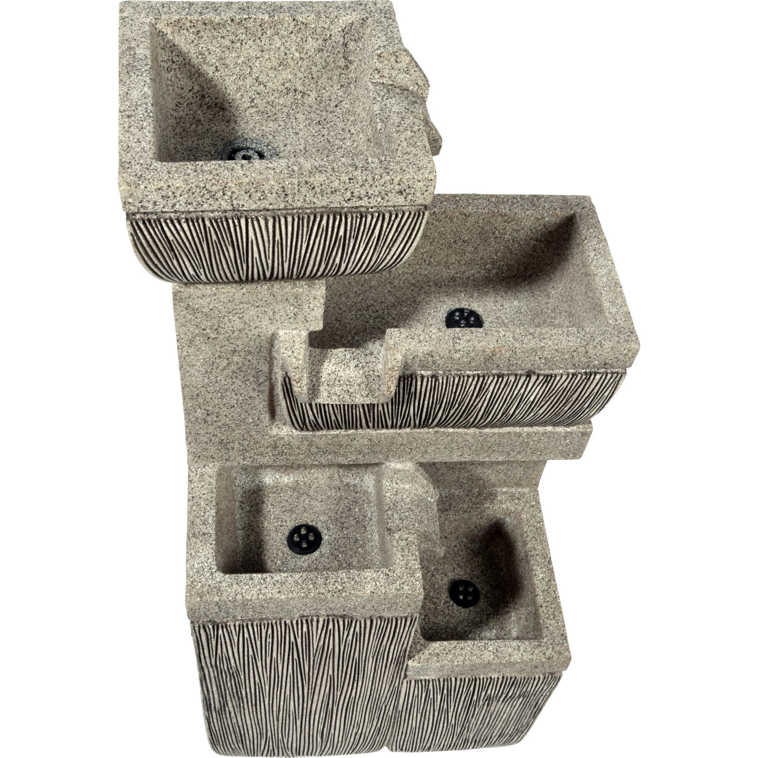 Großer Design-Gartenbrunnen mit 4 Stufen 38,7 cm x 32,3 cm x 80,3 cm günstig online kaufen