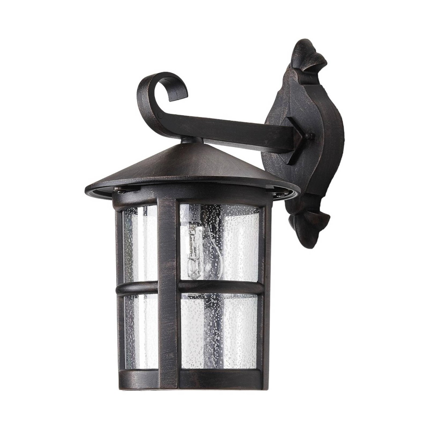 Lindby Wandleuchte Außen Florentine 9611033 Spritzwassergeschützt Modern in Transparent aus Aluminium 1-flammig E27