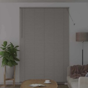 vidaXL Balkenjalousien mit Vorhängen Silber 220x150cm Aluminium 42005957