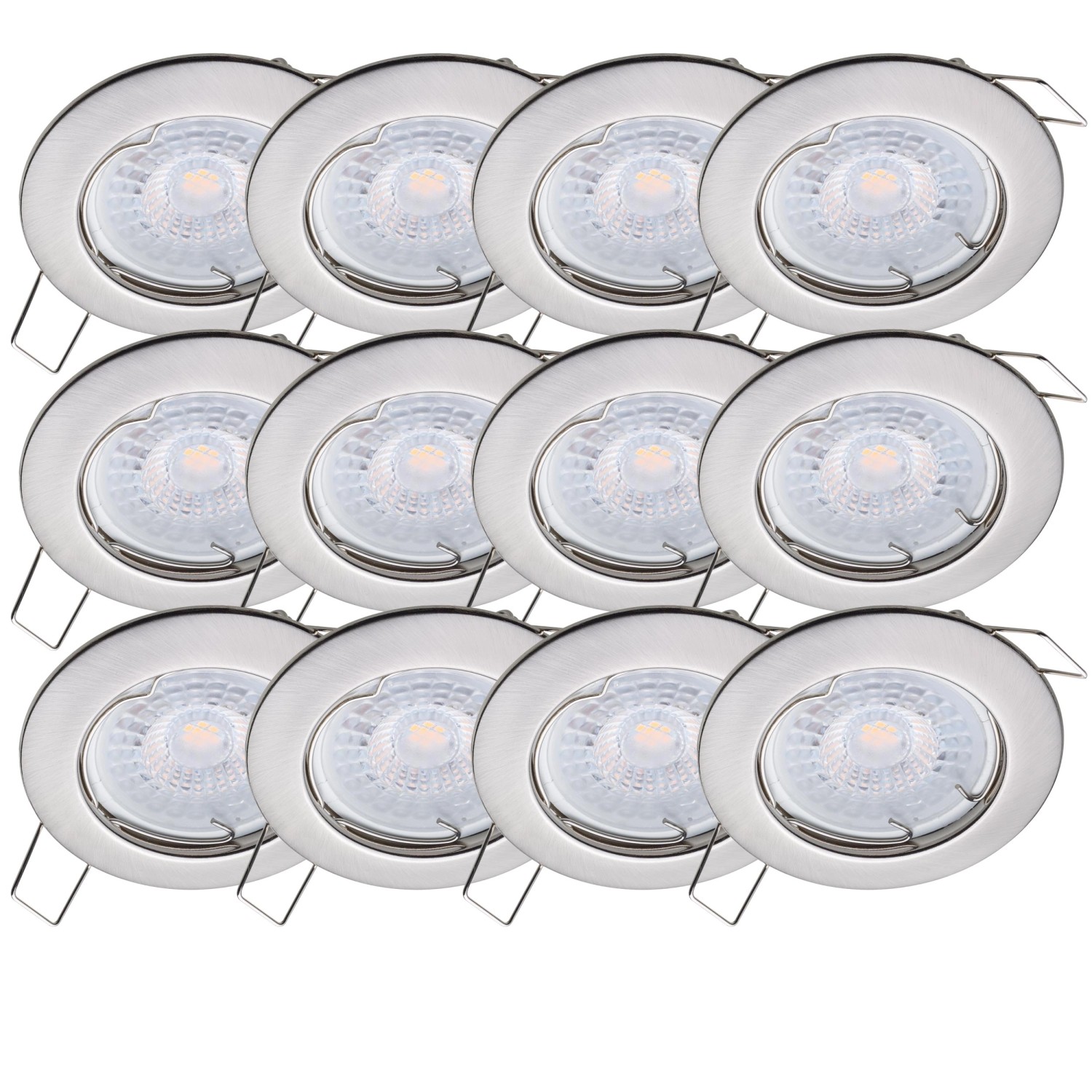 Oktaplex 12er Set Einbauleuchte Sedan 3-Step Dimmbar Warmweiß 3000K 380lm G günstig online kaufen