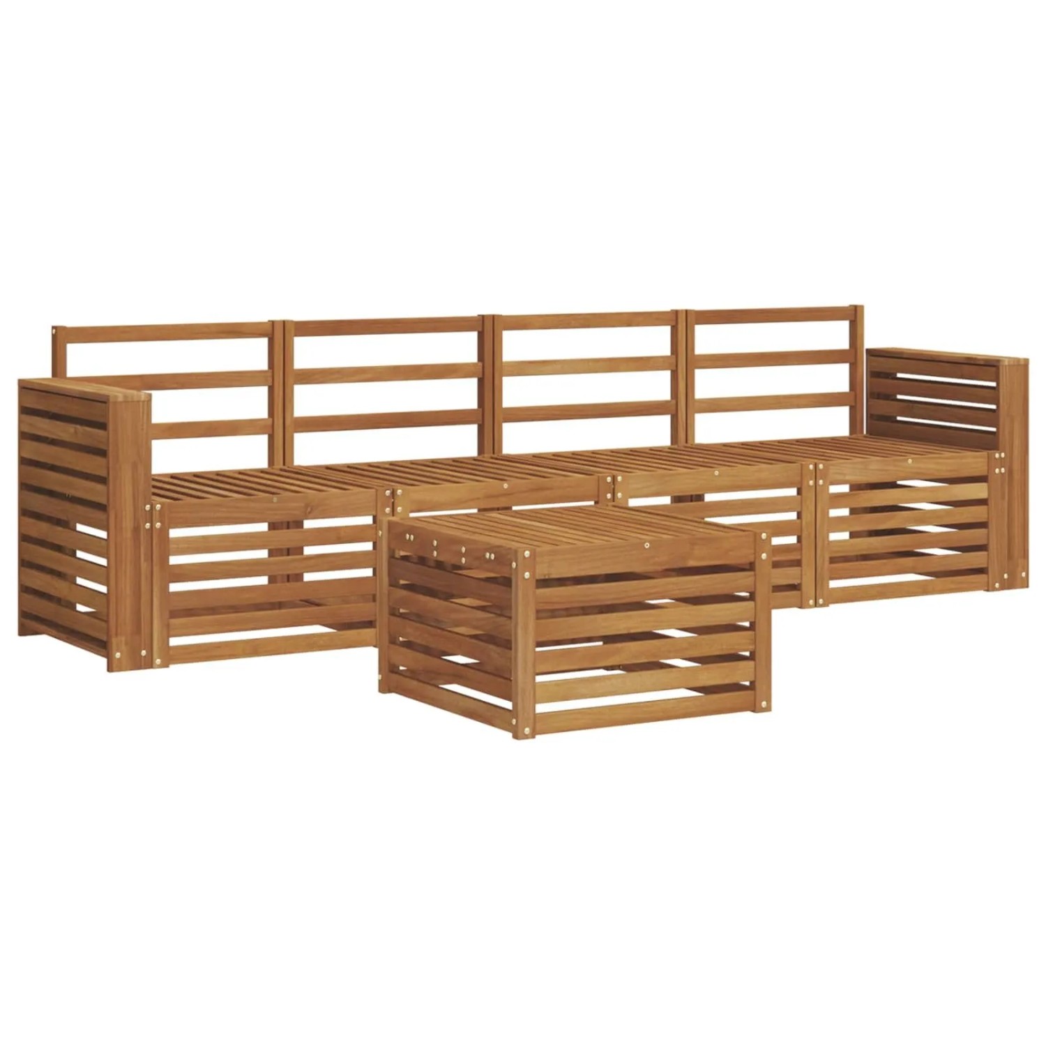 vidaXL Sofagarnituren 5-Tlg Natur Massivholz Akazie 3374334