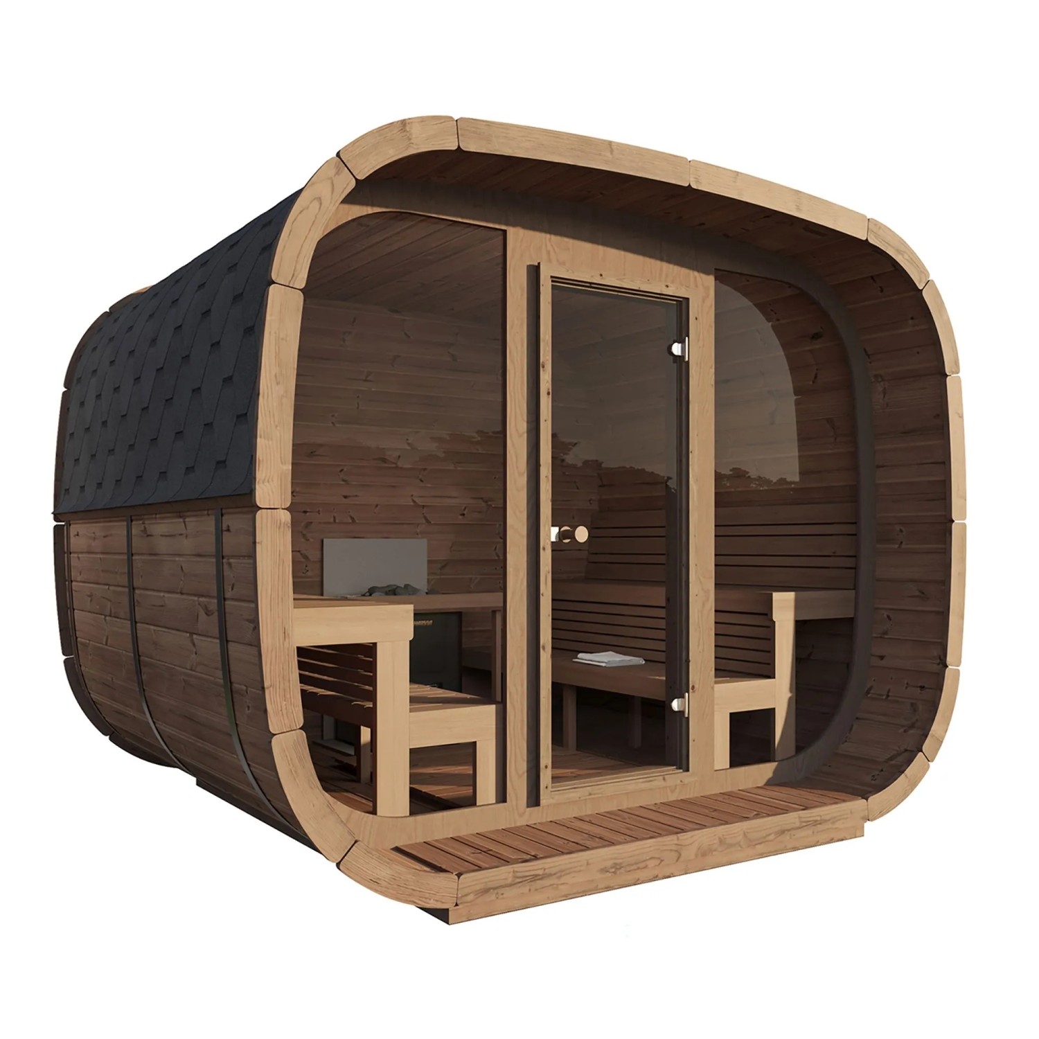 Weka Saunahaus Elva Thermoholz ohne Ofen günstig online kaufen