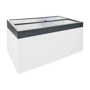 Zipper Frühbeetaufsatz Anthrazit für Hochbeet, mit verschiebbaren Polycarbonatplatten und UV-Schutz.