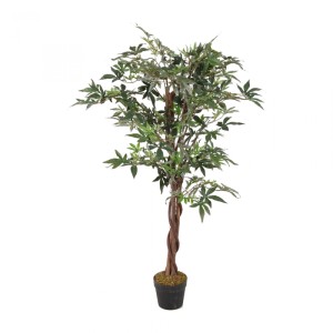 Lex Kunstpflanze Ahorn Dekobaum Holzstamm Zimmerpflanze Kunstbaum 280 Blätter 115cm